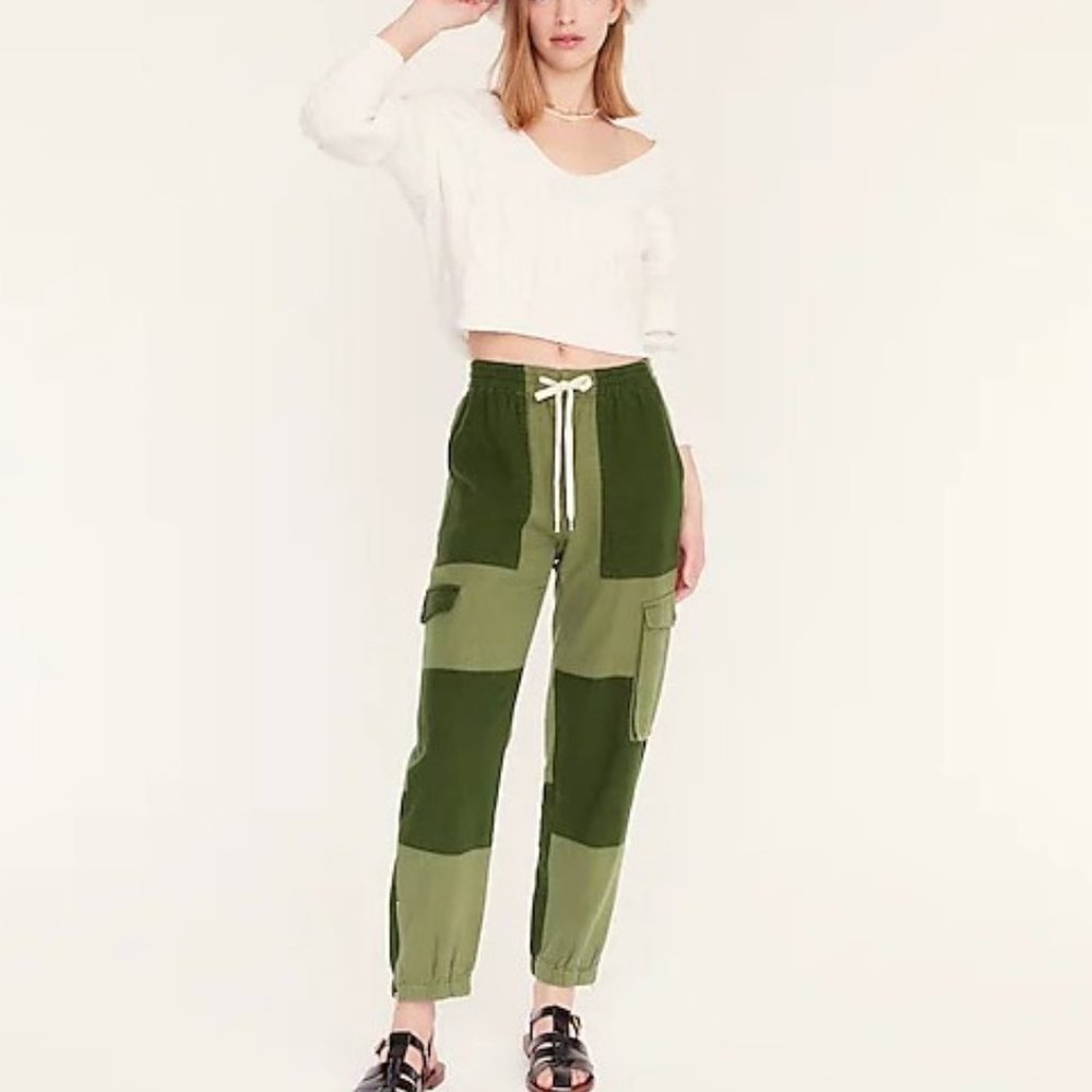 J. Crew Tie-waist linen-blend cargo pant 12 - Picture 1 of 10